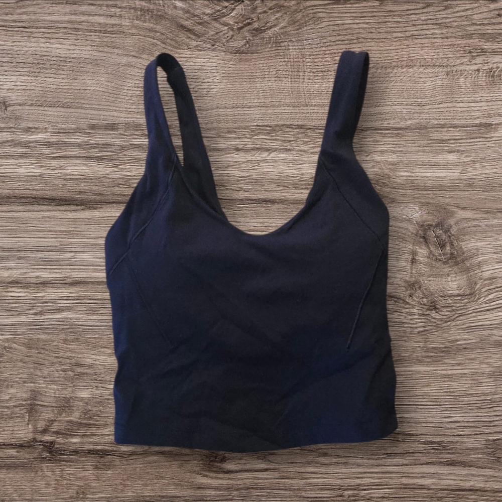 Calia Navy Blue Sleeveless Crop Top Bra